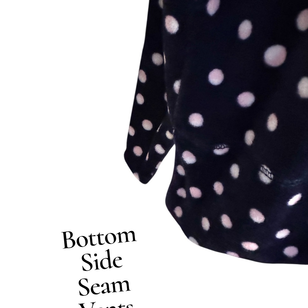 Nautica Women's Velour Navy Polka Dot Top   PLUS: 2X   #3 - Picture 5 of 9